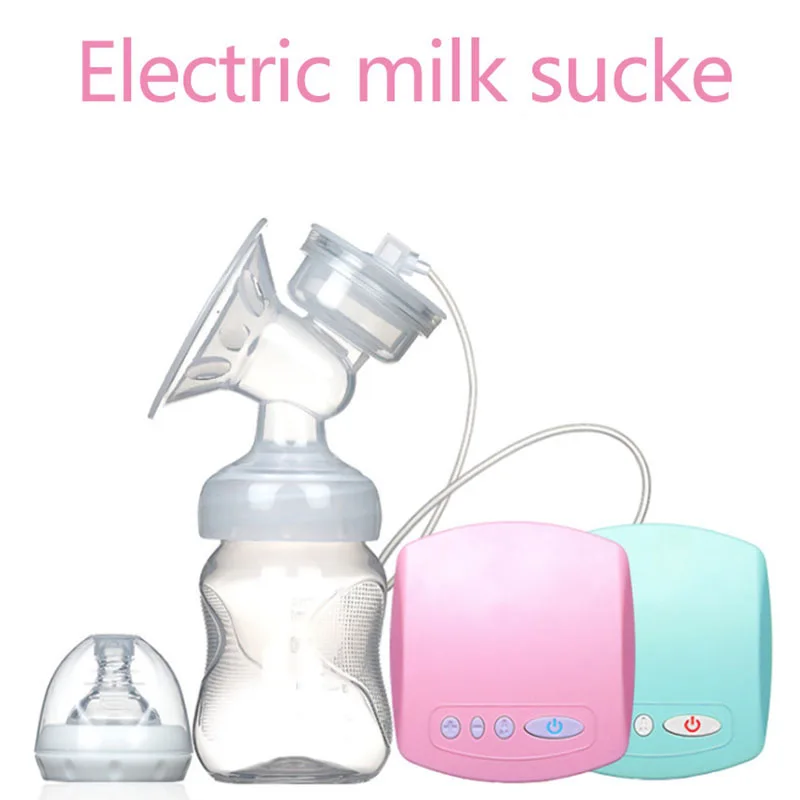 

BPA Free Electric Breast Pumps Powerful Nipple Suction USB Breast Milk Collector with Baby Milk Bottle Cold Heat Pad Nipple