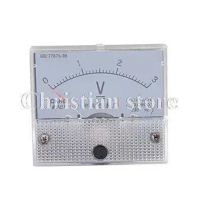 62 T2 Circola Misuratore Di Tensione Analogico 0-300V AC Voltmetro Con Pannello Analogico Rotondo Per AC 62 T2 Voltmetro 300v - Foto 3