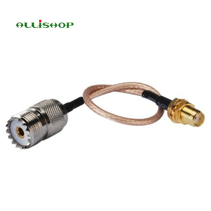 

2 pcs SMA Female to UHF SO-239 Female Connectors 6'' for Wouxun Baofeng Quasheng Linton Adapter for UHF Base and Mobile Antennas