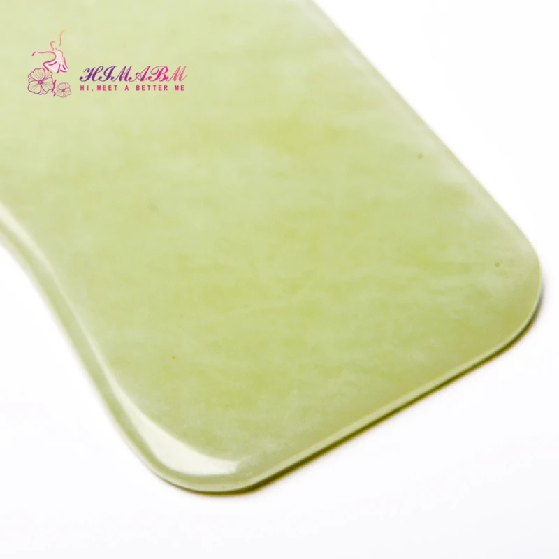2 Pcs natural light green jade Guasha board massage tool facial treatment scraping tool for body massage health care 2 Pcs natural light green jade Guasha board massage tool facial treatment scraping tool for body massage health care