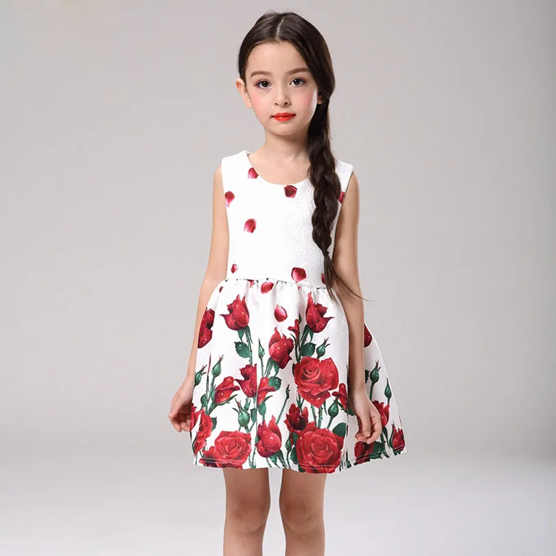 2 7T Flower Girl Dress Summer Dress 2016 Girl Dress New Fashion Party