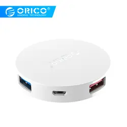 ORICO 4 порты USB 3,0 хаб мини портативный OTG Multi Micro usb-хаб со светодиодный лампой для Macbook Ноутбуки ПК планшеты