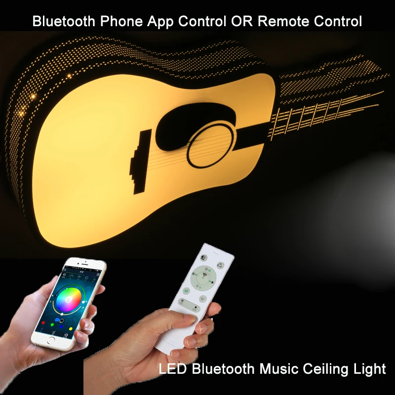 2018 светодиодный Потолочные лампы Музыка для спальни bluetooth пульт дистанционного
