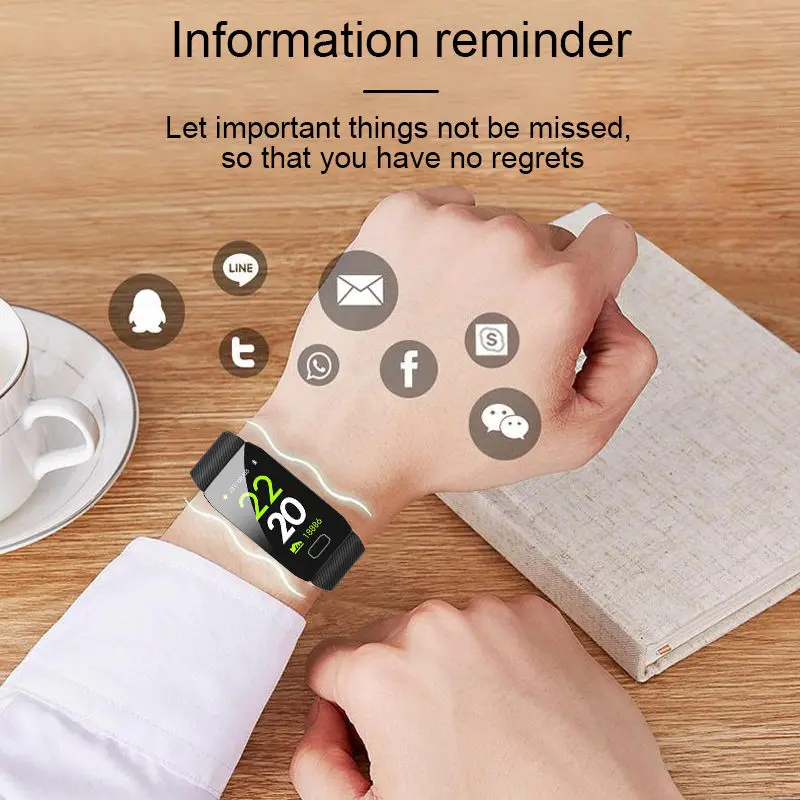  LIGE Sports Bracelet Heart Rate Blood Pressure Monitor Health Smart Watch IP67 Waterproof Fitness T - 4000107012721