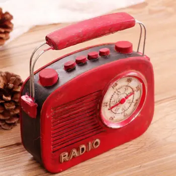 

Vintage Retro Radio Model Crafts Creative Resin Radio Figurines Miniature Ornaments Bar Coffee Home Decoration Birthday Gifts