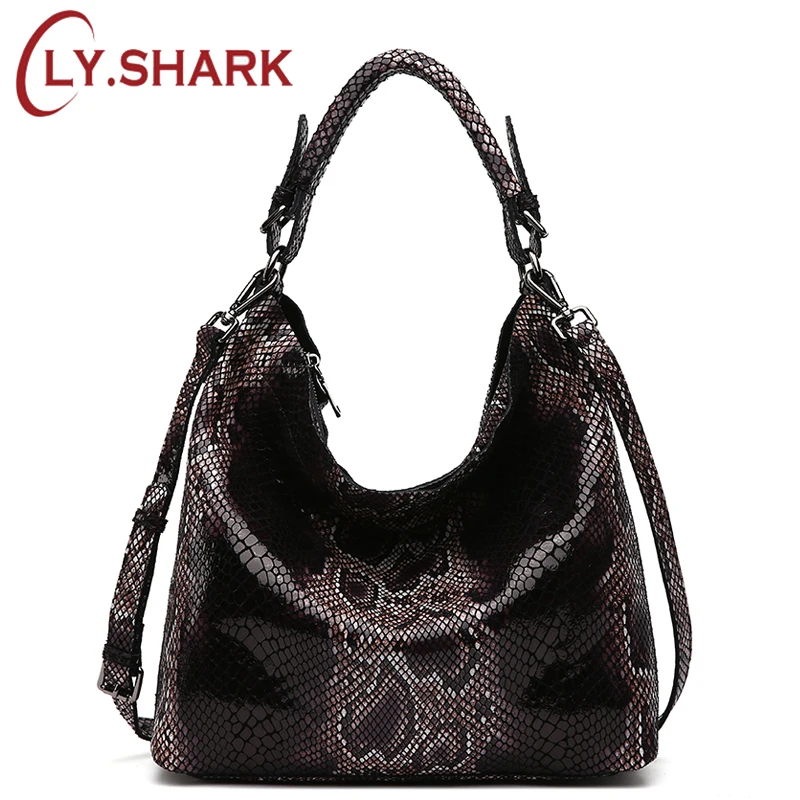 

LY.SHARK 2019 New Brand Snake Pattern Leather Handbag Fashion Snake Bag Female Messenger Bag Shoulder Messenger Bag Handbag