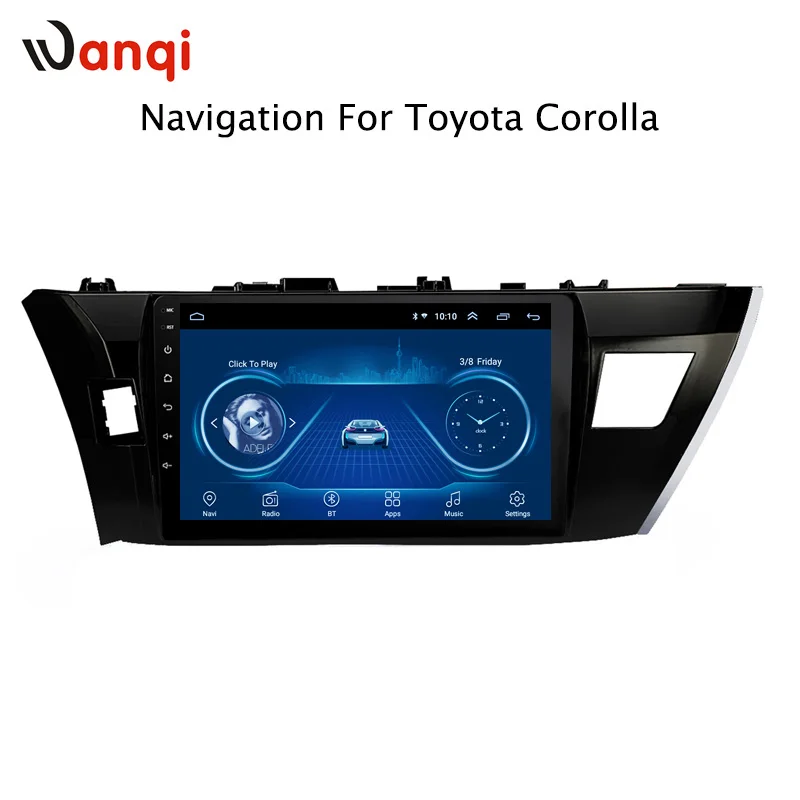 Discount 10.1 inch Android 8.1 2.5D Tempered HD Touchscreen Radio for Toyota Levin corolla 2014-2016 with Bluetooth USB WIFI support SWC 2