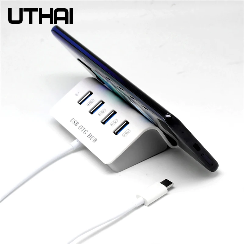 UTHAI J06 USB 3,0/type C адаптер интерфейса до 4 USB3.0 для Macbook Pro адаптер для huawei P20 аксессуары для компьютера жесткого диска