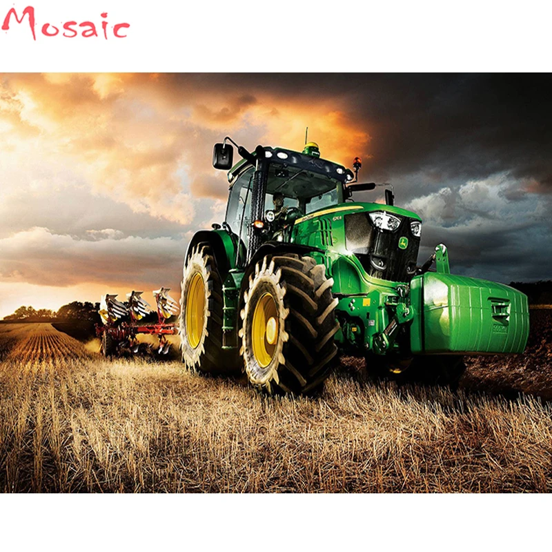 

Machine Tractor Farm Harvest,Diamond Embroidery,Diamond Painting,Cross Stitch,5D,square,Rhinestone,Mosaic,Wall,Kits,Home,Decor