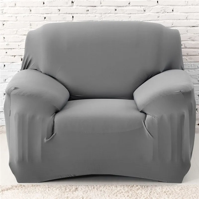 Single Seat Sofa Cover Slipcover Stretchable Pure Color Elastic