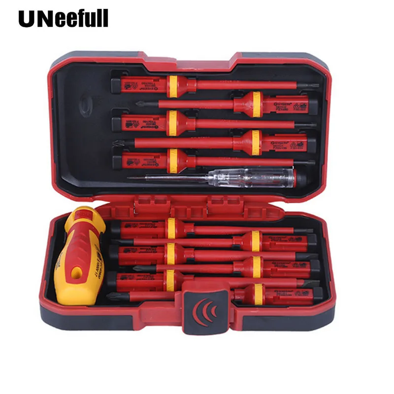 

8/13PCS multitool hand tools 1000V Insulated Screwdrivers Set + Magnetic Slotted Phillips Pozidriv Torx Bits electrician tools