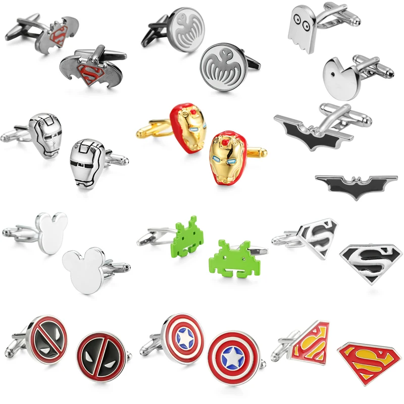 WN высококачественные медные запонки для французских рубашек серии Super Hero из