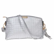 Модные женские туфли кожа ткань кисточкой сумки Сумка Дамы Серебряный Crossbody Сумка Женский Путешествия хозяйственная сумка