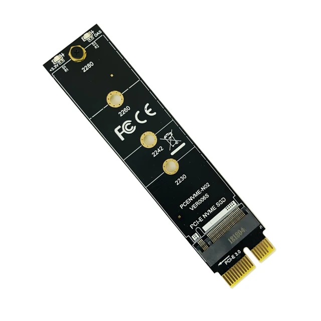 Adaptador M.2 NVMe SSD PCI-E, Conector de llave PCI Express 3,0x1 M, tarjeta de expansión de alta velocidad, compatible con 2230, 2242, 2260, 2280, tamaño M.2, SSD Adaptador M.2 NVMe SSD PCI-E, Conector de llave PCI Express 3,0x1 M, tarjeta de expansión de alta velocidad, compatible con 2230, 2242, 2260, 2280, tamaño M.2, SSD