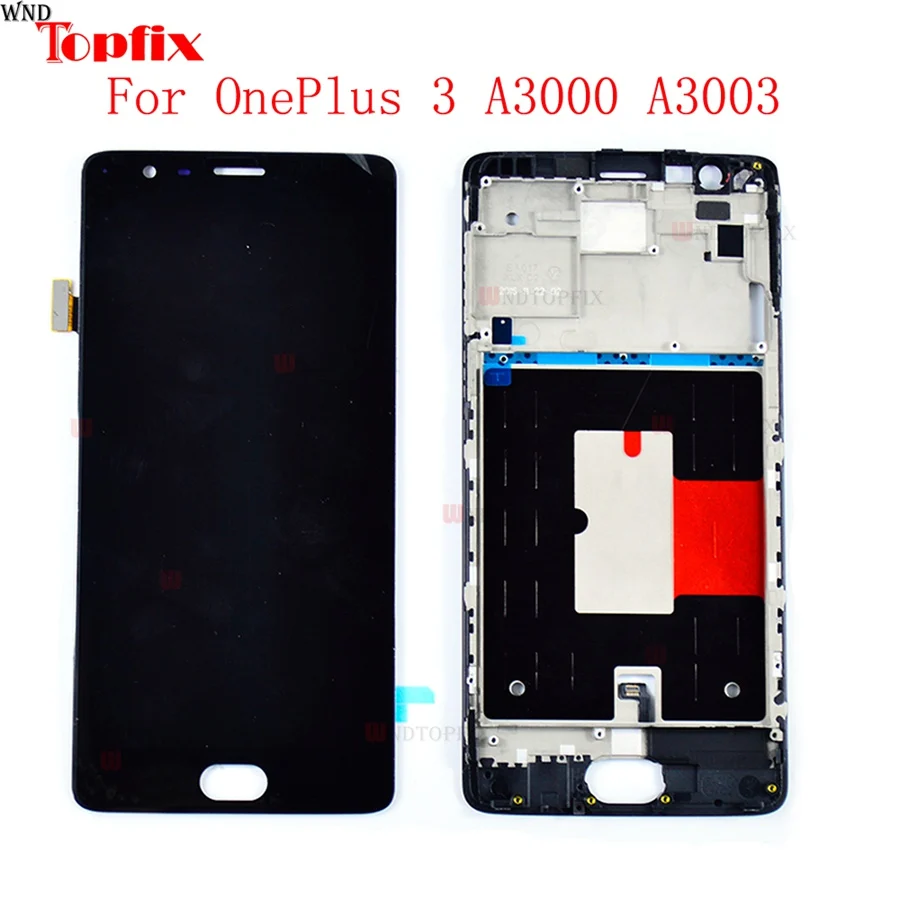 5.5Inch LCD For Oneplus 3T A3000 A3003 Tested LCD Display Touch Screen Digitizer Assembly With Frame Replacement For OnePlus 3 (3)