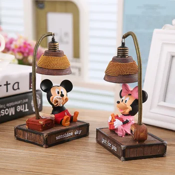 

Mickey Mouse Figurines Desktop Decor Resin Crafts Night light