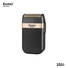 KM- Бритва для мужчин с двойным лезвием поршневая бритва USB Перезаряжаемый для бритья машина Парикмахерская Триммер Бритва