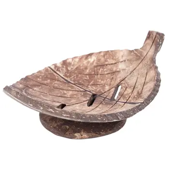

1PC Creative Handmade Natural Wooden Bathroom Soap Dish Box Container Kitchen Tub Storage Cup Rack Soap Holder leaf