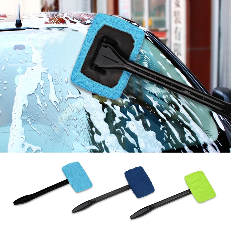 Car Glass Cleaner Windshield Auto Brush Wiper Window Clean Microfiber Tool Handy 