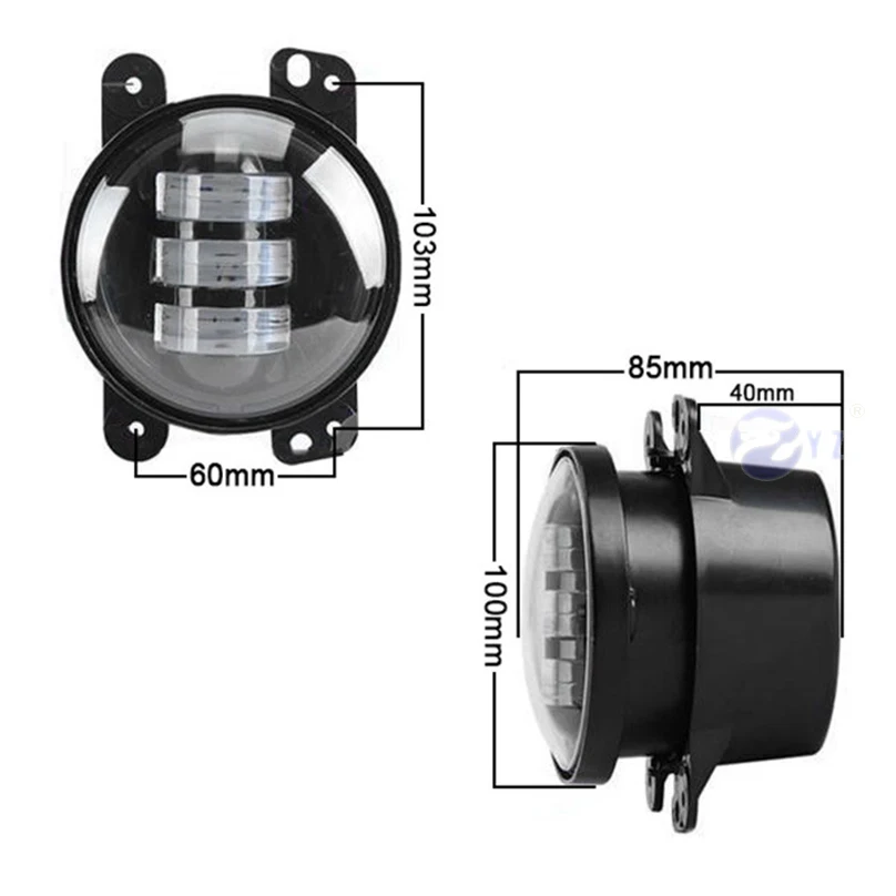 2 шт. для Jeep Wrangler JK 07-15 для Dodge Magnum 05-08 для Chrysler 300 PT Cruiser " 4 дюйма 30 Вт передний бампер светодиодный противотуманный фонарь