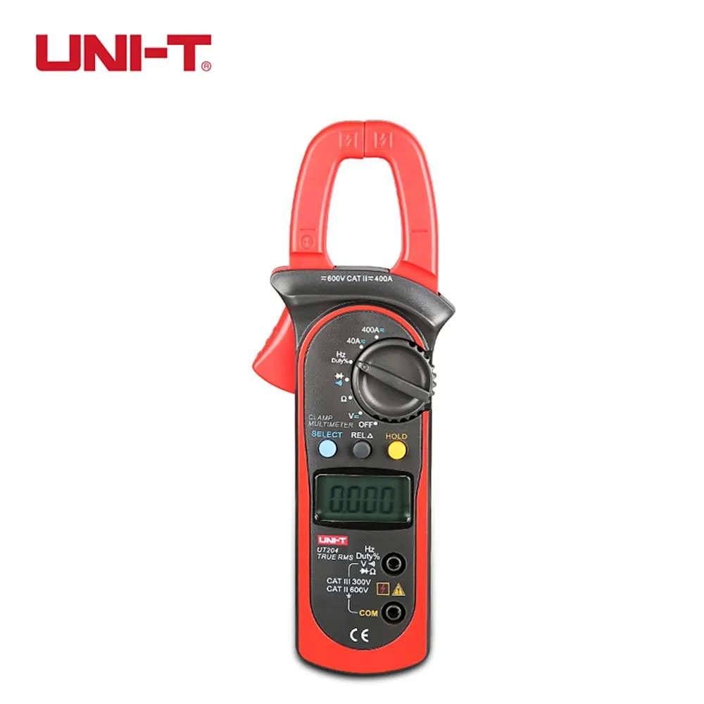 

UNI-T UT204A digital clamp meter multimeters auto range temperature AC DC current clamp meter ammeter voltmeter unit 204A
