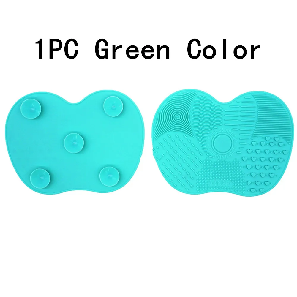 1 шт. силиконовая губка для мытья кисти для макияжа моющие, Чистящие Инструменты Силиконовые кисти косметический инструмент для очистки кистей для макияжа очищающее средство для Pad - Handle Color: Зеленый