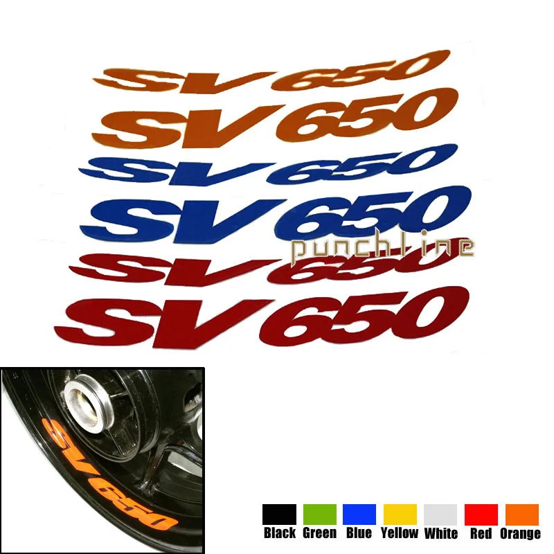 

For SUZUKI SV 650 SV650 Motorcycle Front & Rear CUSTOM INNER RIM DECALS WHEEL Reflective STICKERS STRIPES