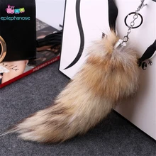 Fox Tail Keychain Brown Fluffy Faux Rabbit Fur Plush Key chain Toys Large Wolf Tail Hair Animal Bag Car Keyring Stuffed Toy Gift цена Fox Tail Keychain Brown Fluffy Faux Rabbit Fur Plush Key chain Toys Large Wolf Tail Hair Animal Bag Car Keyring Stuffed Toy Gift цены онлайн