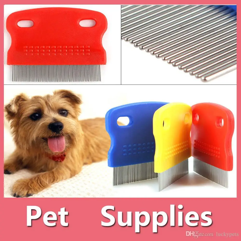 Pet Cat Dog Flea Fine Toothed Clean Comb Hair Brush Soft Protection