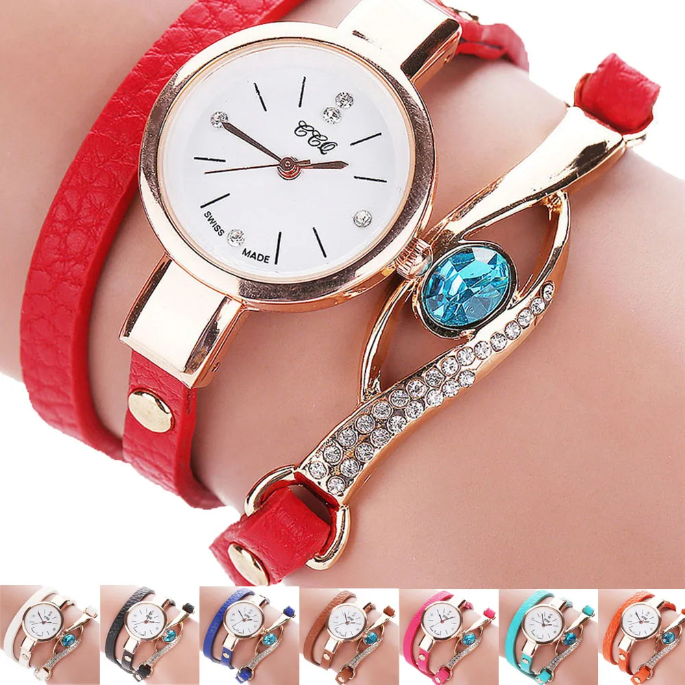 

Women Fashion Casual AnalogQuartz Women Rhinestone Watch Bracelet Watch Gift reloj mujer Qrelogio feminine Beautiful #30