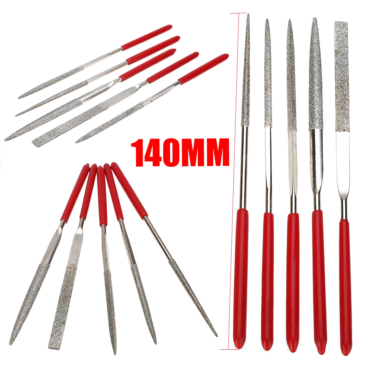 5pcs 140mm  Wood Rasp Files Mini Needle File Set Handy Tools for DIY Woodworking Hand Tools