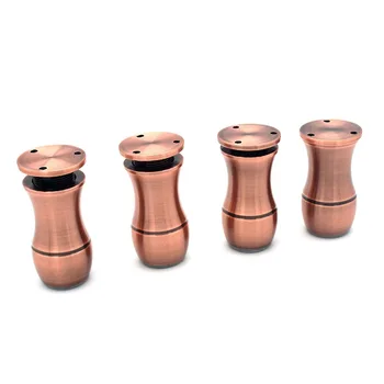 

4PCS 3.1"-3.5" Adjustable Heavy-Duty Aluminum Furniture Legs Cabinets Tables Sofa Feet with Non-Slip Transparent Rubber Base