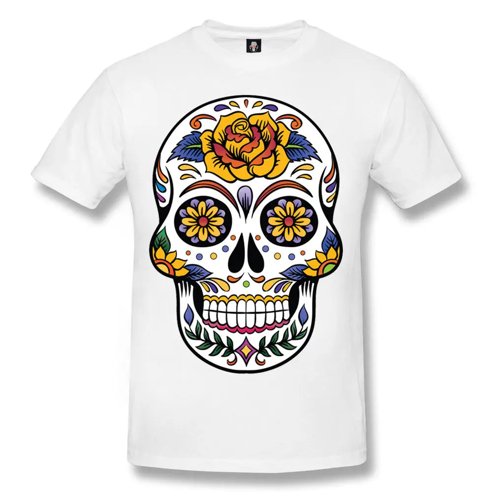 

SKULL TATTOO Mens T-Shirt/Skull/Rock/Day of the Dead/Biker/Goth/Sugar Skull/Top New T Shirts Funny Tops Tee New free shipping