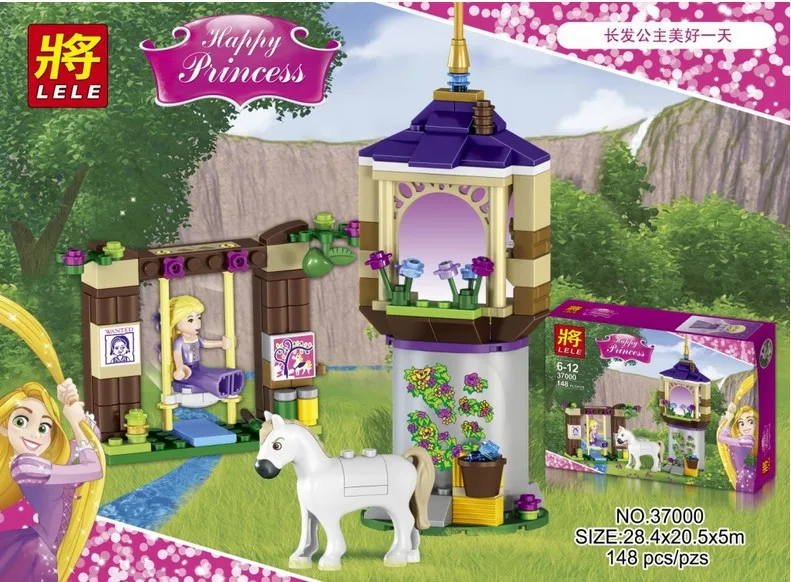 

148 Pcs Princess Girl Friends Rapunzel's Best Day Ever Building Figure Bricks Princess Building Block Girl Compatible with Toys