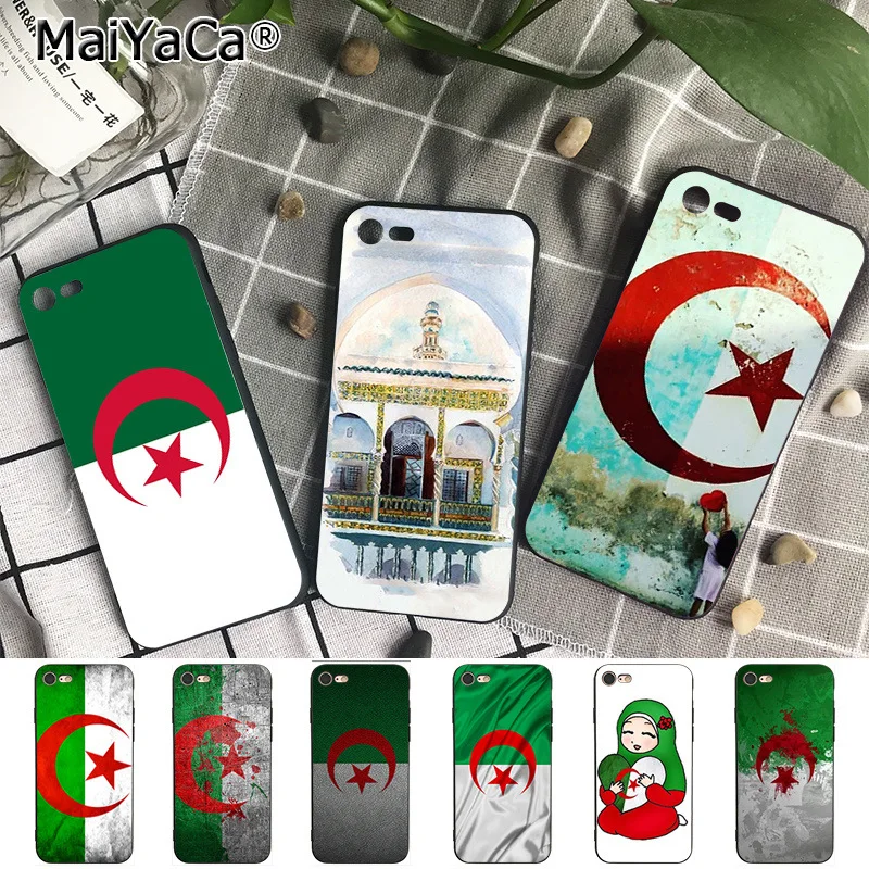 Чехол для телефона с флагом Алжира iphone 11 12 Pro XR XS Max 8 7 6 6S Plus 5S SE Coque Shell|Бамперы| |