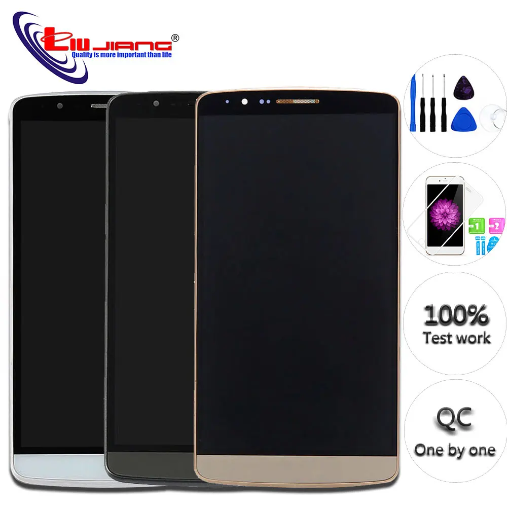 

Original Screen for LG G3 D850 D851 D855 LCD Display Touch Screen Digitizer Assembly with Frame Replacement parts