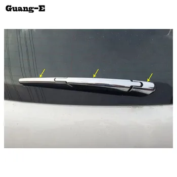 

Car detector ABS chrome rear back glass wiper nozzle cover frame trim tail window 3pcs for Peugeot 2008 2014 2015 2016 2017