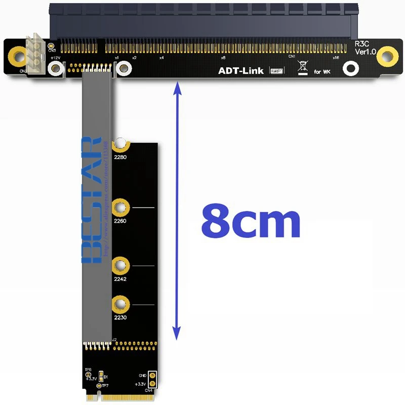 PCI-E 3.0 x16 To M2 NGFF NVMe SSD ,PCIe x16 M.2 Extension cable 25cm 35cm 45cm 55cm 60cm PCI-Express Gen3 8Gbps High speed 