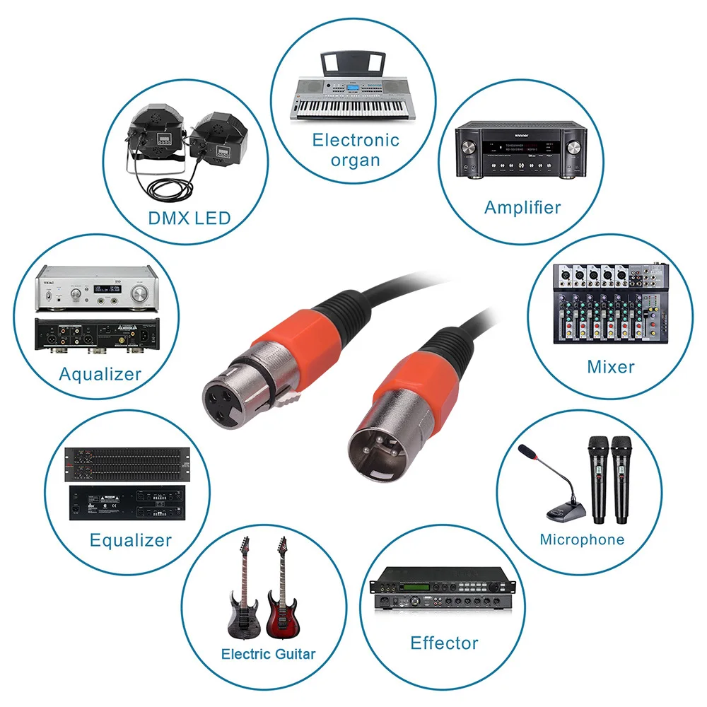 Высокое качество 2 м/6.6ft аудио кабель Шнур XLR кабель для мужчин женский кабель шнур прямые штекеры для Mic смешивания консоли усилитель эквалайзер