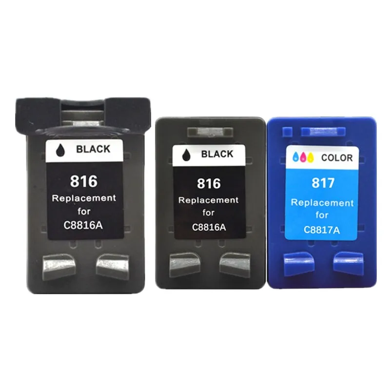 Чернильные картриджи для принтера HP 816 817 C8816A C8817A DeskJet 3500 3538 3558 3658 F378 F388 F2128 F2188 |
