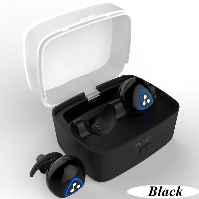 

Syllable D900S Wireless Bluetooth Sports Headsets Noise Cancelling with Charging Station Powerbank free shipping PK D900mini