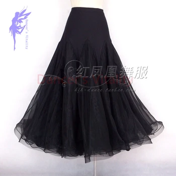 

New style Ballroom dance costumes sexy spandex gauze ballroom dance skirt for women ballroom dance skirts S-4XL