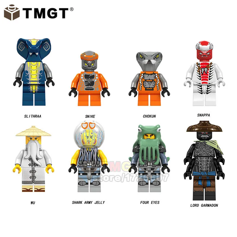 

TMGT Single Sale Wu Shark Army Jelly Four Eyes Lord Building Blocks Toys Gift for Children Designer for boys