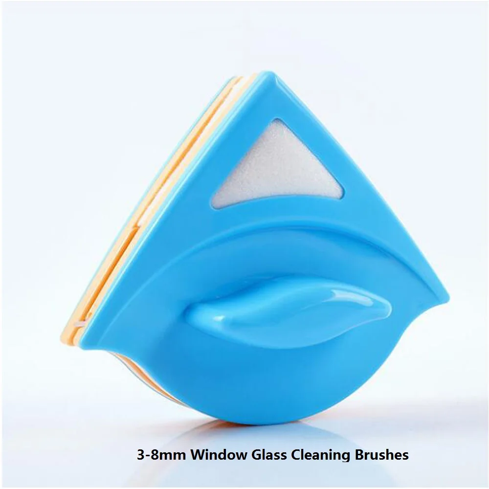 Магнитная чистящая щетка для мытья окон Wizard Window Cleaner двухсторонний стеклоочиститель полезные инструменты для мытья стекол - Цвет: 3-8mm