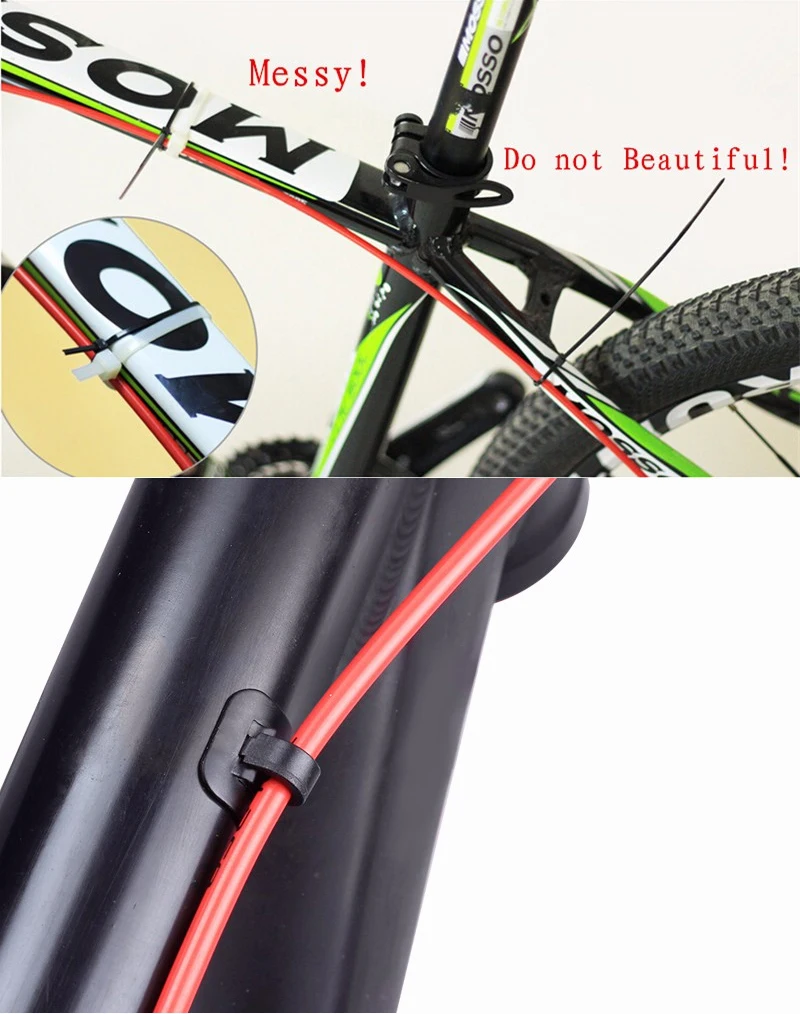 4 шт. алюминиевый тормозной кабель для велосипеда фиксированный зажим место для преобразования MTB дорожный велосипед масляная трубка рама u-образная пряжка зажим для трубки