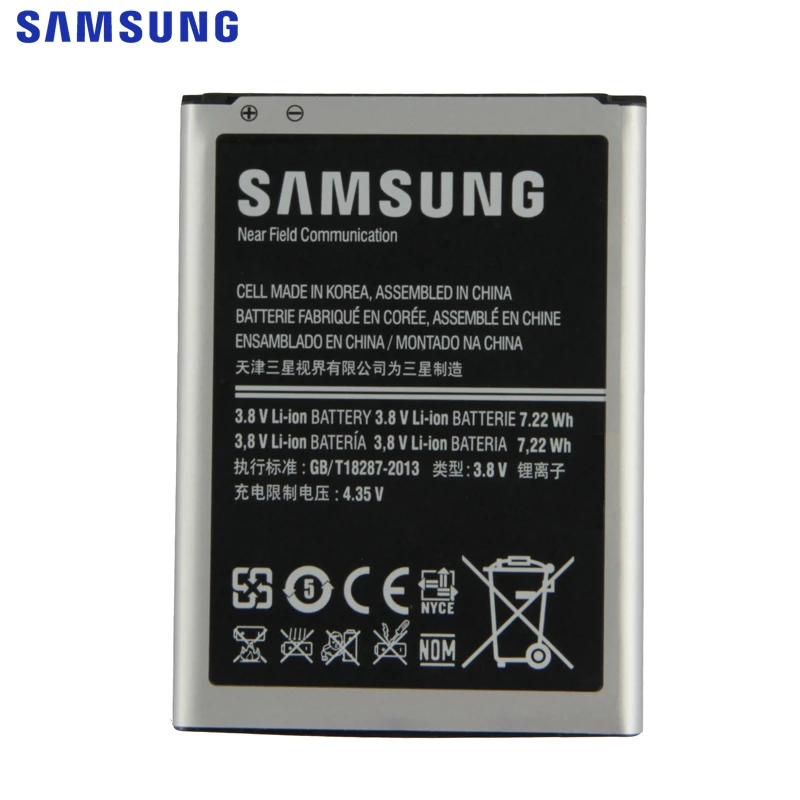 Samsung сменный аккумулятор B500BE B500AE для samsung GALAXY S4 Mini NFC Project J Mini i9190 i9192 i9198 i9195 1900 мАч