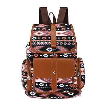 

DIDABEAR Women Fashion Backpacks Canvas School Bags For Girls Teenagers Printing Travel Bag Bohemia Style Female Rucksack