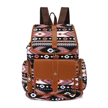 New Women Canvas Backpacks Ladies Shoulder Bag Rucksack School Bags For Girls Teenagers Travel Boho Bohemia Style Printing Bag