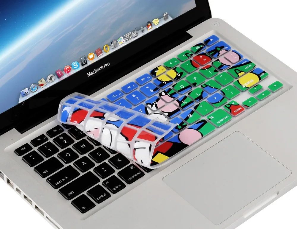 XSKN Рождественский подарок Рождественский Санта Клаус цветной силикон Защитная пленка для клавиатуры Обложка для MacBook Pro 13 15 до