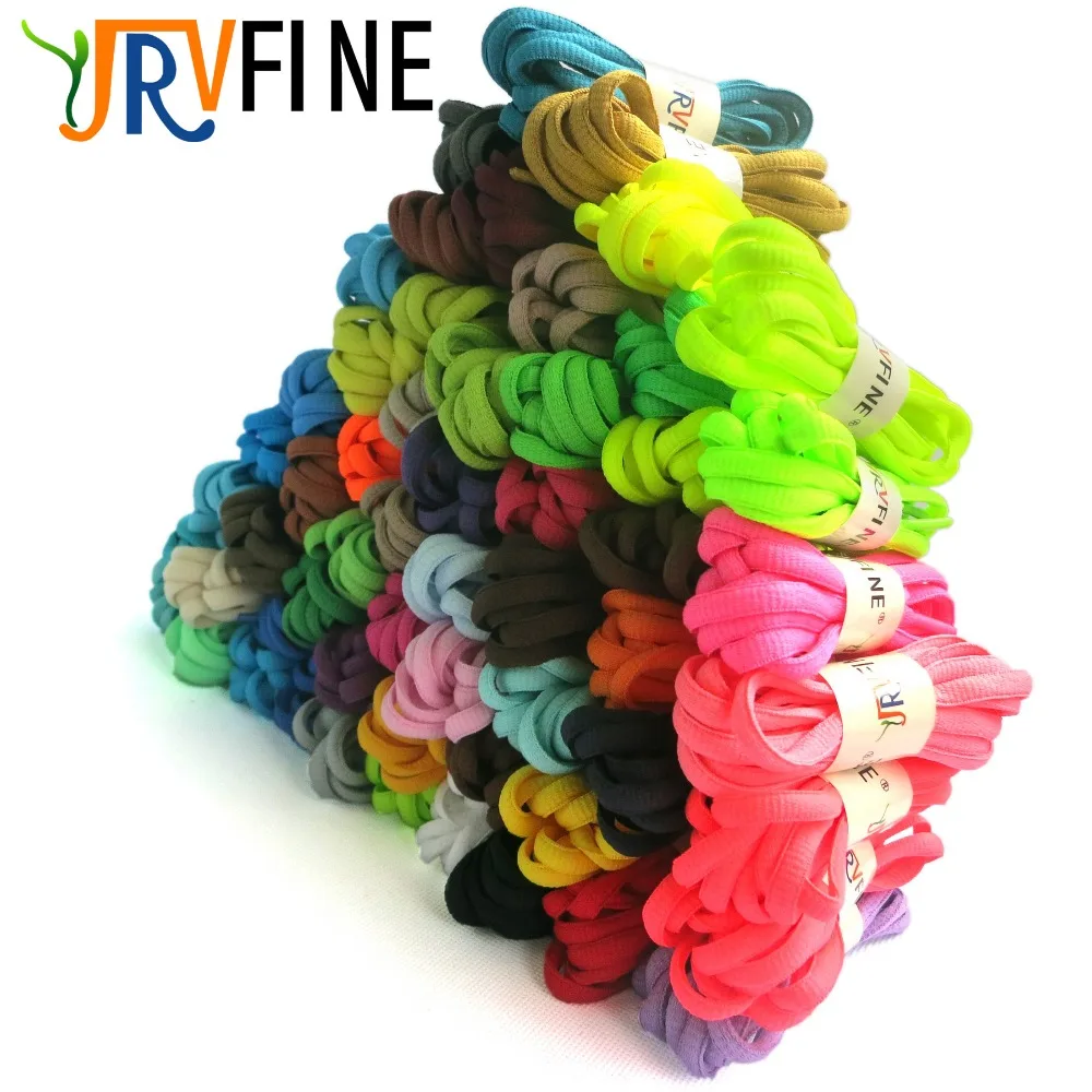 YJRVFINE 2 Pair Oval Athletic Shoelaces for Running Shoe&Sports Shoes